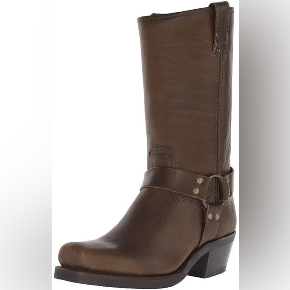 FRYE Genuine Leather Harness Buckle Boot.